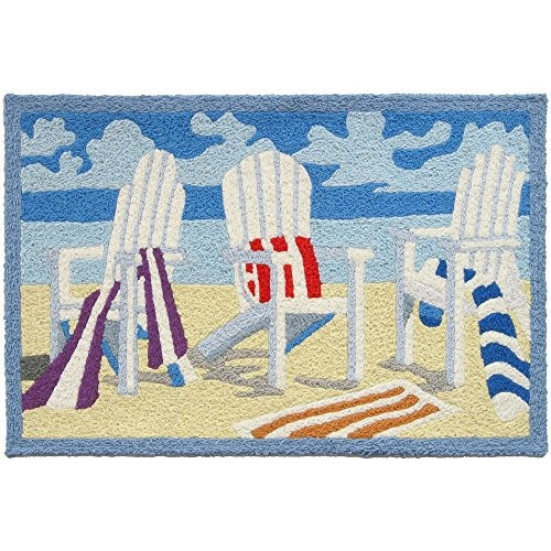 Tropical Beach Towel Adirondack Chair Accent Rug