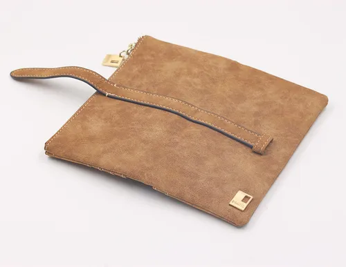 , Monedero Cartera Larga Dama Mujer Piel Nubuck Original