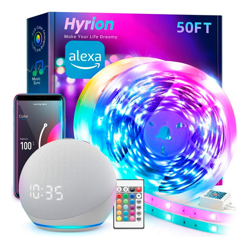 Tiras Led Rgb 15 Metros Compatibles Con Alexa Y Google