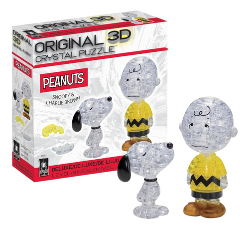 Snoopy Y Charlie Brown Deluxe Original 3d Crystal Puzzle De 