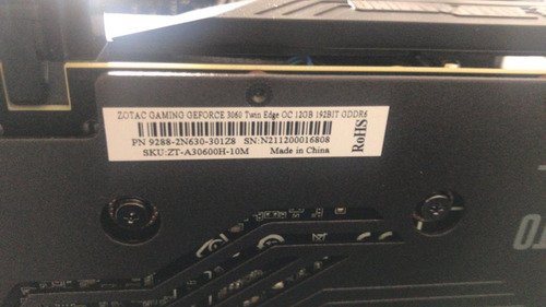 Nvidia Geforce Rtx 3060 12gb Ram Zotac