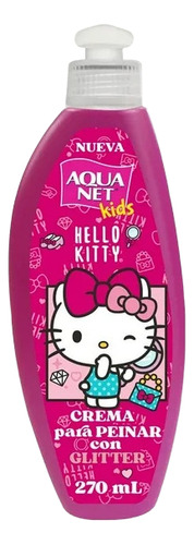 Crema Para Peinar Aqua Net Kids Hello Kitty Con Glitter 270