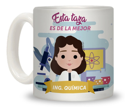 Taza Profesiones Ing. Química Personalizada