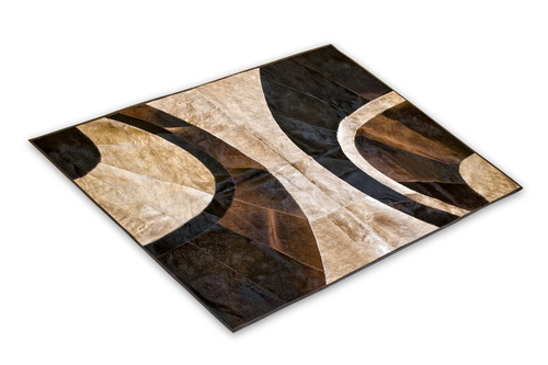 Imagen 4 de 5 de Alfombra Cuero Vaca Con Pelo Patchwork Especial X 1m2