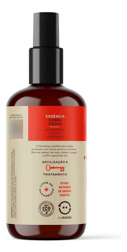 Grooming Para Cabelo Em Spray Barba Negra 230ml Don Alcides