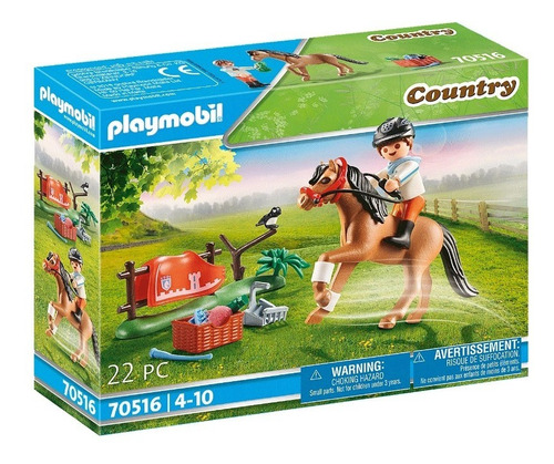 Playmobil Pônei Connemara Colecionável - Country - 70516 Quantidade de peças 22