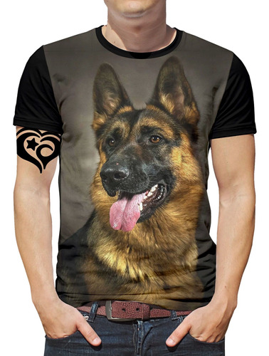Camiseta Pastor Alemão Masculina Cachorro Cão Animal Blusa