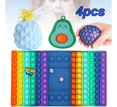 comprar 4 Conjuntos Popeti Bichos Pop It Fidget Toy Toy Toy Xadr