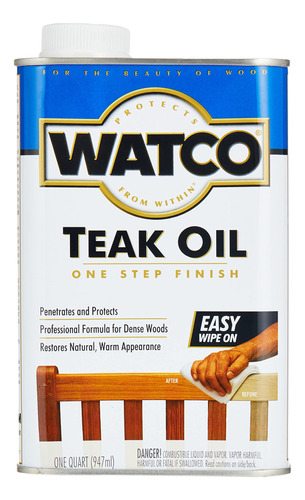 Watco A67141 - Acabado De Aceite De Teca, Cuarto De Galon