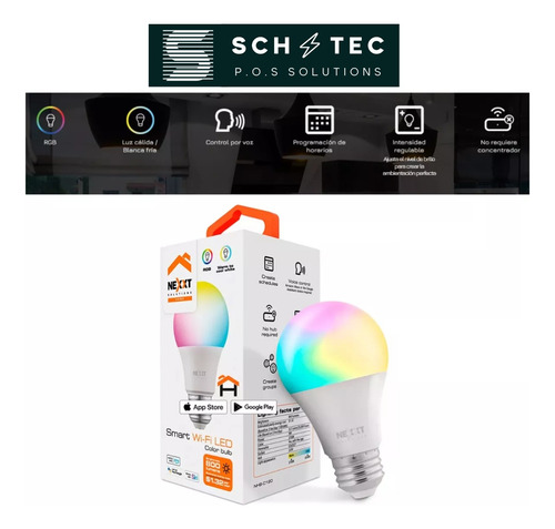 Camara Seguridad Wifi Nexxt Nhcp710 V2 + Luz Smart Domotica Blanco