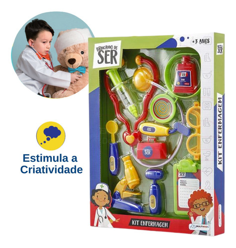 Brincando De Ser - Kit Enfermagem Com Acessórios - Br961