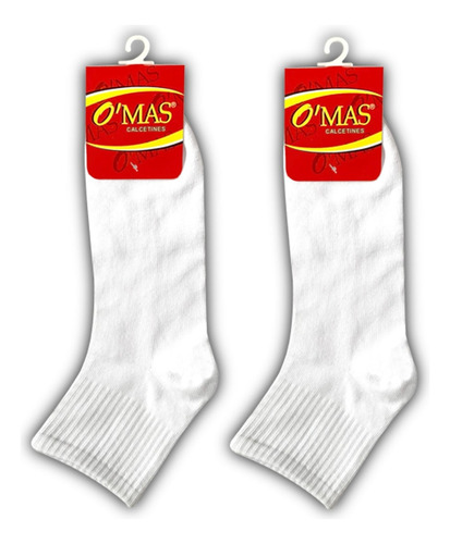 Pack 12 Calcetines Escolar Corto Blanco Unisex Juvenil