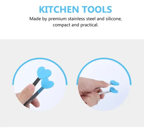 Pinzas De Cocina En Forma De Corazón, 5 Unidades