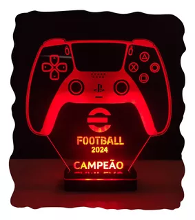 Abajur Troféu Game Controle Ps4 Xbox Personalizado