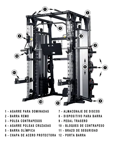 Máquina Smith Multifuncional Premium