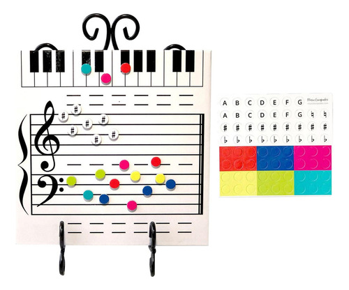 Pizarra Blanca Magnética Para Escribir Símbolos Musicales,