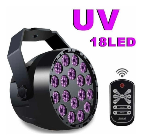 Foco Led Fiesta Uv 3wx18 Ultravioleta Fluor Dmx Control