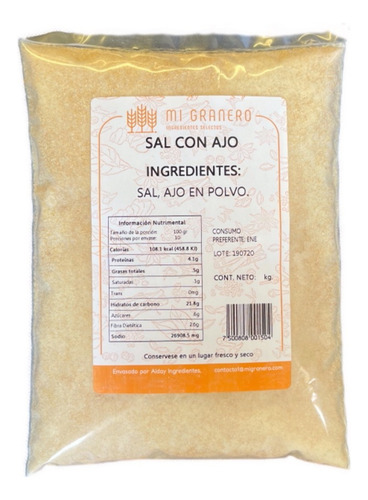 Sal Con Ajo Granel 2 Kilogramos