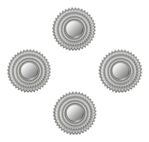 Imagen 3 de 3 de Set De 4 Espejos Para Decorar Pared