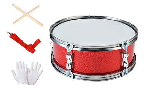 Tambor De Música Conjunto De Batería Tambores De Caja Rojo