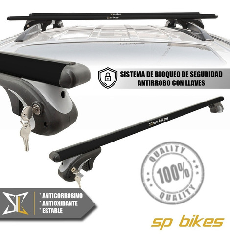 Barras Transversal Portaequipaje Negra C/llave Jeep Renegade