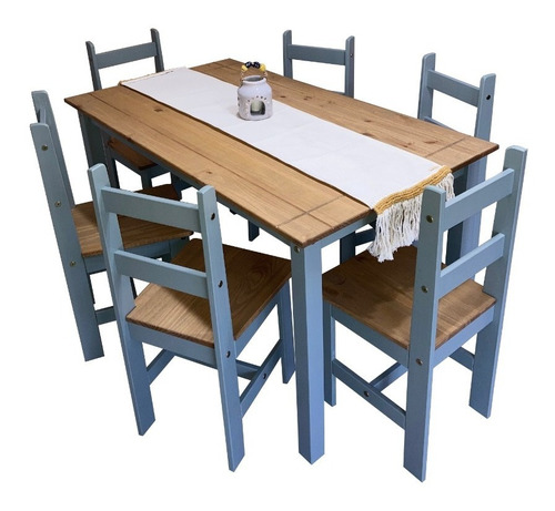 Juego De Comedor 6 Sillas Madera Maciza Importas Tu