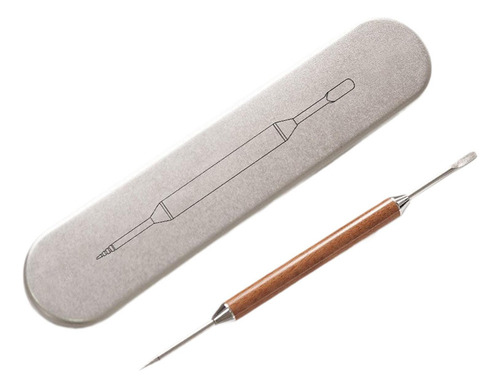 Pluma Para Tallar Café Latte Art Pen Con Caja De Hierro