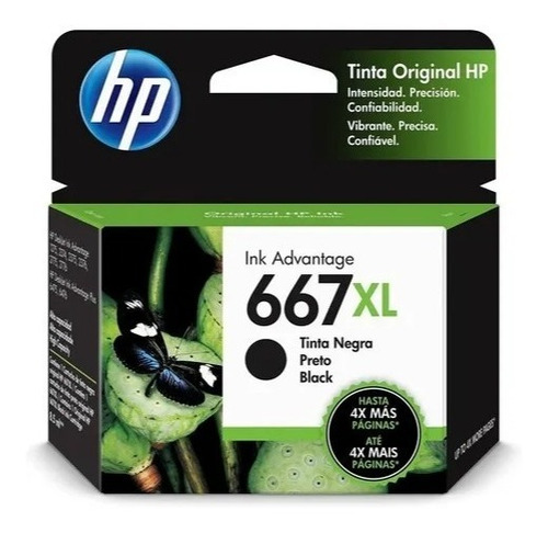 Cartucho Original Hp 667xl 1275 2775 2778 2336 4175 Negro