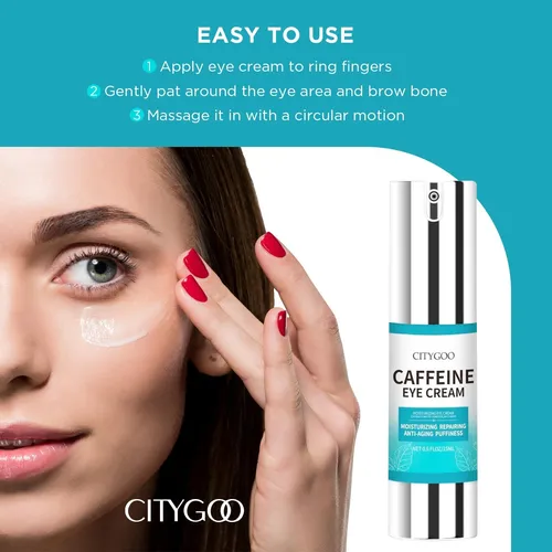Crema De Ojos Con Cafeína Para Ojera, Bolsas, Arrugas