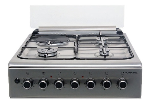 Imagen 3 de 3 de Cocina Punktal Turca PK-1050 ETK a gas/eléctrica 4 hornallas inox 220V - 240V puerta con visor 70L