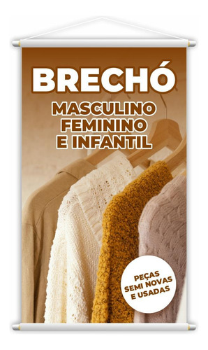 Banner Brechó Masculino Feminino Infantil Roupas 60x40cm