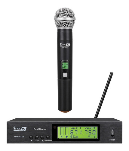 Microfono Inalambrico Prodj Uhv411m Pro Uhf 100 Canales Mano