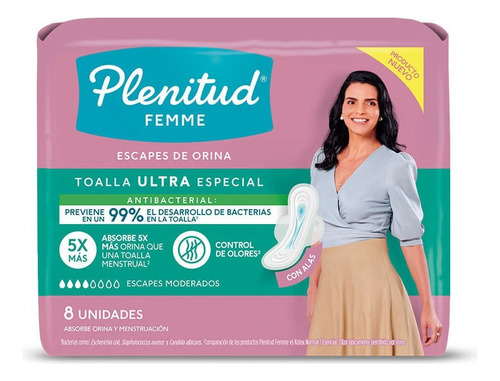 Toallitas Femeninas Plenitud Femme Ultra 8 U