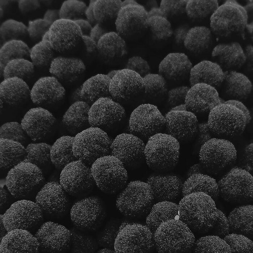 1000 Mini Pompom Bolinha 8mm Ro.141007 Cores Cor Preto