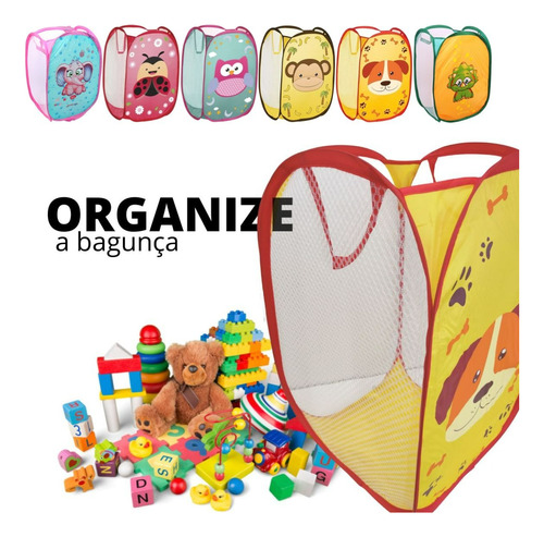 Cesto Organizador Porta Treco Brinquedos Roupas Infantil