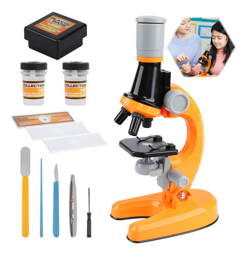 Microscopio Para Niños Aumento 1200x Kit De Experimento 