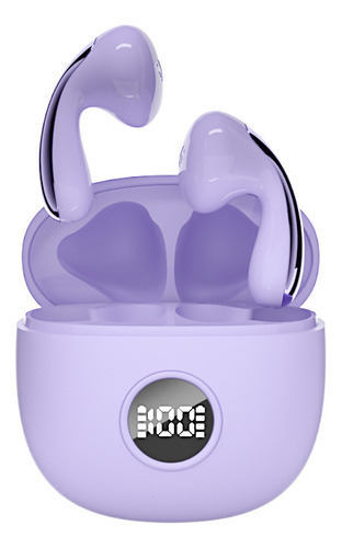 Auriculares Bluetooth Para Juegos 5.3 Internos Color Violeta