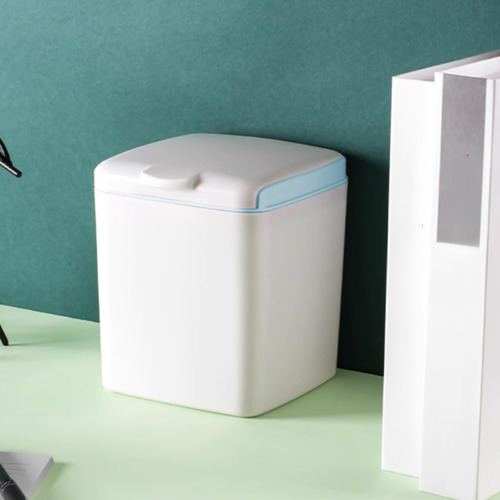 Cubo De Basura De Escritorio R Con Tapa Para Escritorio Pequ