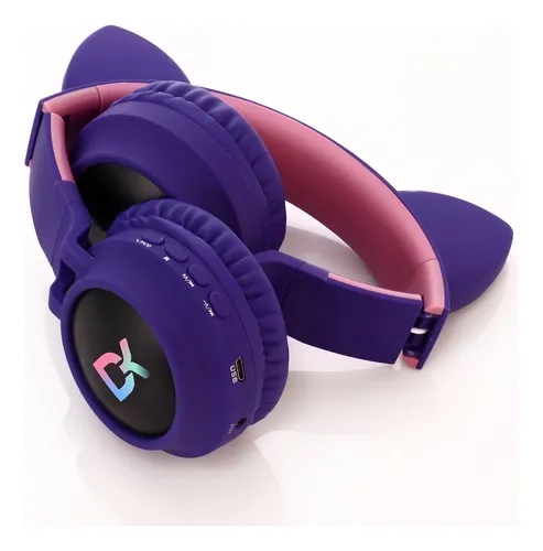 Auriculares Inalambricos Dekkin Radio Fm Vincha Orejas Gato