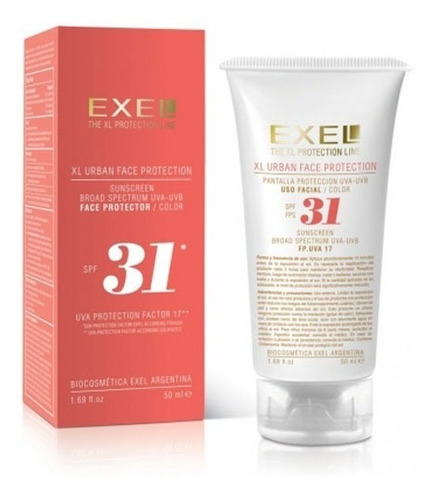 Imagen 2 de 4 de Protector Solar Facial Uva- Uvb Fps 31 Con Color Exel 50ml