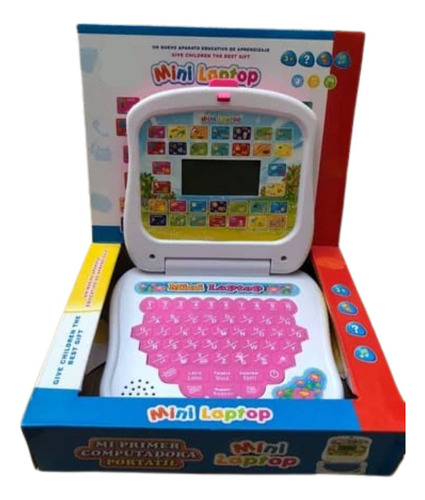 Mini Laptop Bilingue Interactiva Educativa Juguete Infantil Color Fucsia