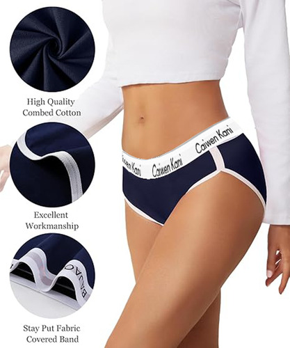 Pack3calzones De Algodon Damas Menstruales Tangas Para Mujer