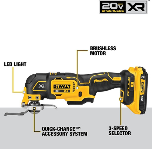 Dewalt Dcs356d1 Multiherramienta Oscilante 20v Xr, 3 Velocid