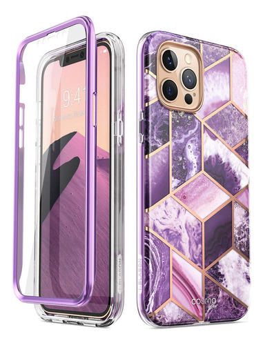 Funda I-blason Para iPhone 12 Pro Max + Protector Purple