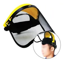 Comprar Protector facial para protección de jardineros y desbrozadora, color negro\u002Famarillo
