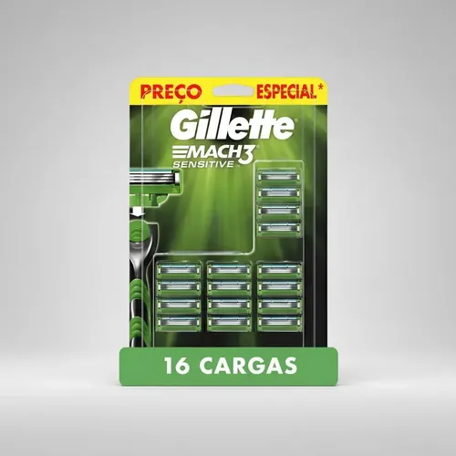 Gillette Mach3 Sensitive Com 16 Laminas