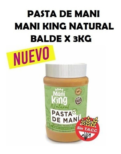 Pasta De Mani Natural Mani King X 3kg - Mataderos