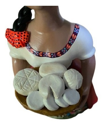 Imagen 3 de 3 de Figura Artesanal Con Cesta De Quesos