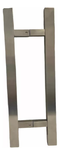 Jaladera Tipo H Cuadrada 120 Cm Acero Inoxidable Satinado