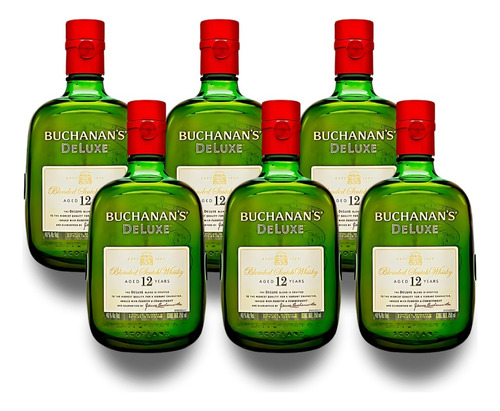 Pack De 6 Whisky Buchanans Blend 12 Años 750 Ml